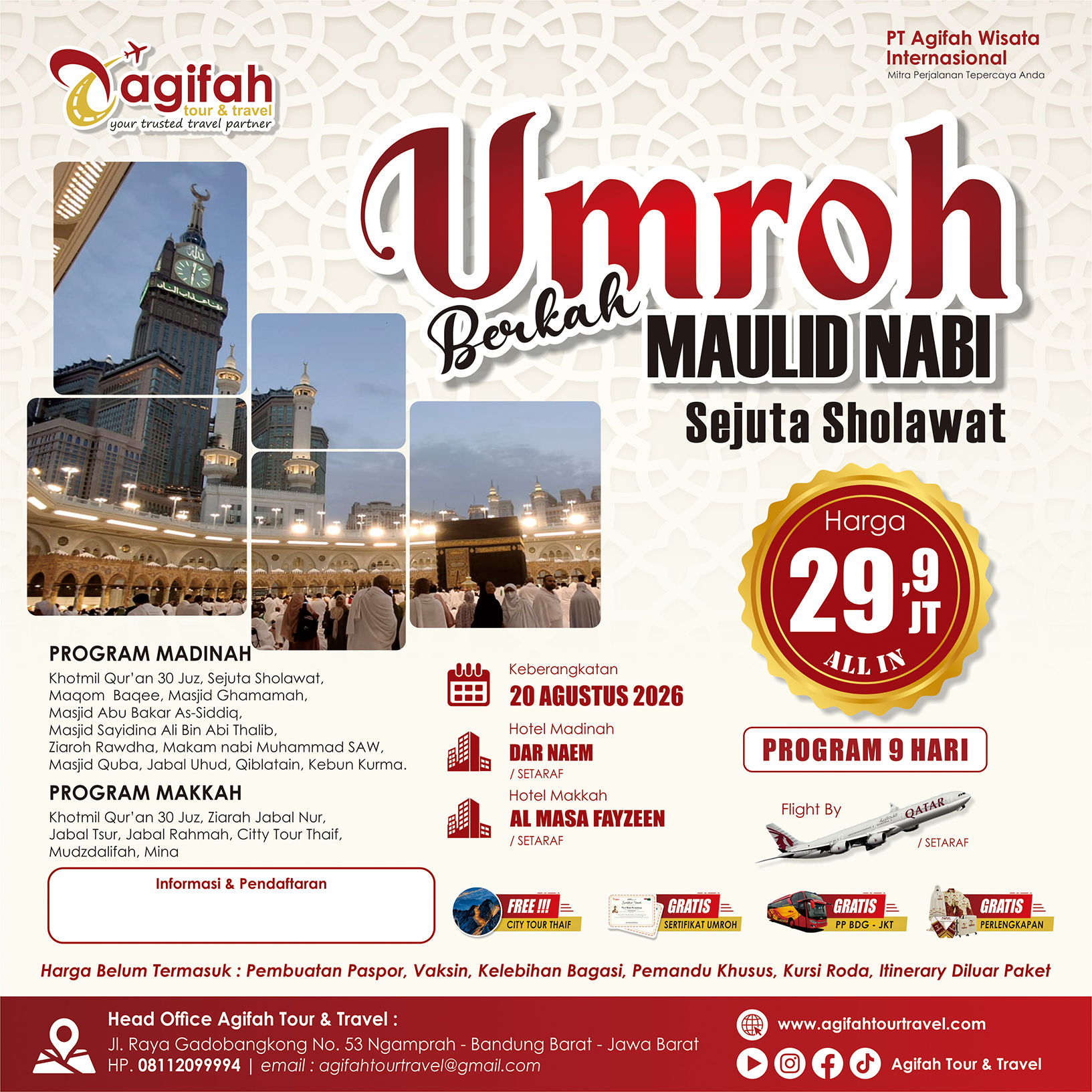 UMROH SPESIAL MAULID NABI (Sejuta Sholawat)